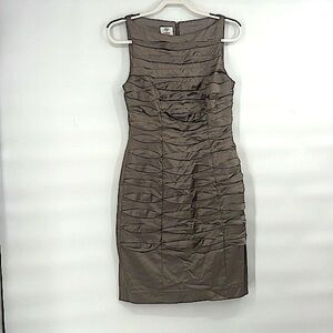 Suzi Chin bronze metallic dress size 8